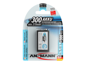 Ansmann Ni-MH 9V/6LR61 300mAh akkumulátor (5035453) Ansmann Ni-MH 9V/6LR61 300mAh akkumulátor (5035453)