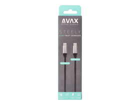 Avax CB302G Steely Type C -Type C kabel, 60 W, 1,5 m Avax CB302G Steely Type C -Type C kabel, 60 W, 1,5 m