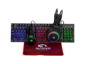 Marvo Loot 40 billentyűzet+egér+egérpad+fejhallgató szett (CM416 EN) Marvo Loot 40 billentyűzet+egér+egérpad+fejhallgató szett (CM416 EN)