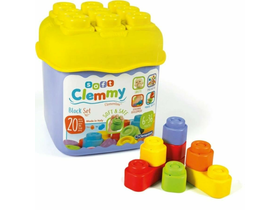 Clementoni Clemmy 20 db-os bébi építőjáték - óriás tároló szett, többféle (PTK 147410)