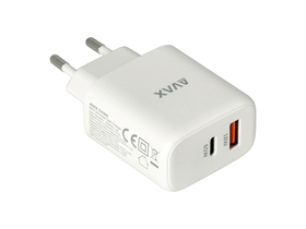 Avax CH360 SPEEDY 65W GaN hálózati töltő USB-A /Type C, fehér Avax CH360 SPEEDY 65W GaN hálózati töltő USB-A /Type C, fehér