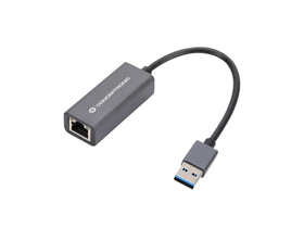 Conceptronic átalakító - ABBY08G (USB-A 3.0 to RJ-45, Nintendo Switch támogatás, aluminium, szürke)