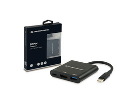 Conceptronic DONN01B USB-C Notebook dokkoló Conceptronic DONN01B USB-C Notebook dokkoló