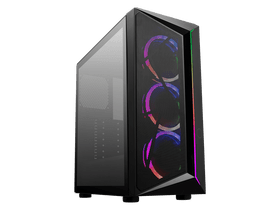 COOLER MASTER Ház Midi ATX CMP 510 ARGB, Tápegység nélkül, Üvegfalú, Fekete