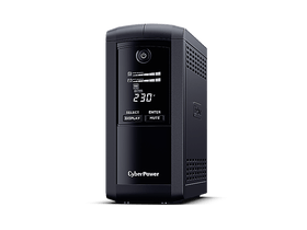 CYBERPOWER UPS VP700ELCD (4x Schuko) 700VA 390W 230V szünetmentes tápegység + USB LINE-INTERAKTÍV
