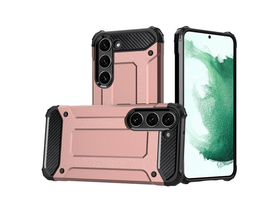 Defender szilikon telefonvédő (ütésállóság, légpárnás sarok, fémhatás) RÓZSASZÍN