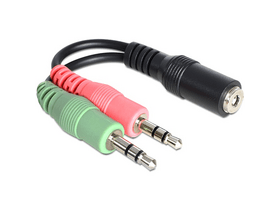 Delock Headset Stereo jack 1x 3.5mm - 2x 3.5mm (65459)