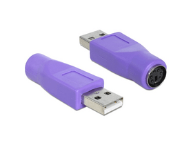 Delock USB-A male - PS2 female átalakító (65461) Delock USB-A male - PS2 female átalakító (65461)
