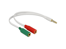 Delock 65447 1x 3.5mm - 2x 3.5mm Headset Stereo jack átalakító