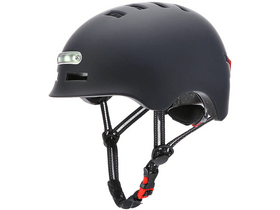 Kello Bukósisak elöl-hátul LED lámpával, XL, Fekete Kello Bukósisak elöl-hátul LED lámpával, XL, Fekete