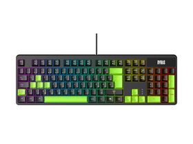 Dyras GS-KEYB930BK Gaming billentyűzet, fekete-neon Dyras GS-KEYB930BK Gaming billentyűzet, fekete-neon