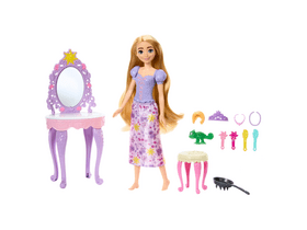 Disney hercegnők: Aranyhaj baba fésülködős asztallal (HLX28) Disney hercegnők: Aranyhaj baba fésülködős asztallal (HLX28)