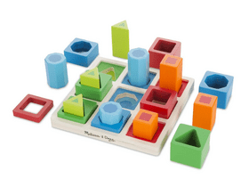 Melissa & Doug fa készségfejlesztő játék, 3d formaegyeztető Melissa & Doug fa készségfejlesztő játék, 3d formaegyeztető