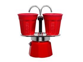 Bialetti Mini Express kotyogós kávéfőző szett, piros (7303) Bialetti Mini Express kotyogós kávéfőző szett, piros (7303)