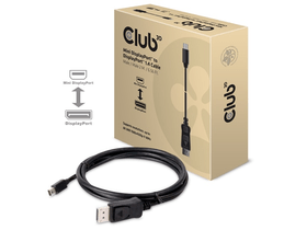 KAB Club3D MiniDisplayPort to DisplayPort 1.4 HBR3 8K60Hz kábel M/M - 2m bidirectional