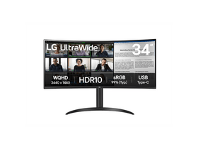 LG 34WR55QK-B.AEU 34” UltraWide™ Ívelt monitor LG 34WR55QK-B.AEU 34” UltraWide™ Ívelt monitor