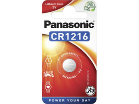 Panasonic CR1216 3V lítium gombelem 1db/csomag Panasonic CR1216 3V lítium gombelem 1db/csomag