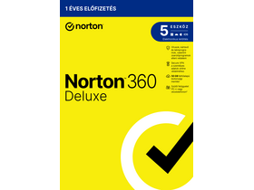 Norton 360 Deluxe 50GB HUN, 1 Felhasználó, 5 gép, 1 éves, dobozos vírusirtó szoftver
