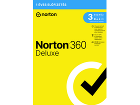 Norton 360 Deluxe 25GB HUN, 1 Felhasználó, 3 gép, 1 éves, dobozos vírusirtó szoftver