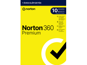 Norton 360 Premium 75GB HUN, 1 Felhasználó, 10 gép, 1 éves, dobozos vírusirtó szoftver