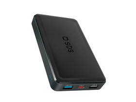 SBS PowerBank 10000mAh, 2USB-A/C fekete