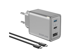 EcoFlow Rapid 65W GaN töltő, ezüst-fekete EcoFlow Rapid 65W GaN töltő, ezüst-fekete