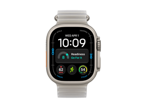 Apple Watch Ultra 4, Natúr titán tok, Áttetsző szürke óceán szíj (MJAD4QH/A)