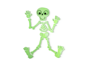 Family 56543D Halloween-i foszforeszkáló ablakdekor - csontváz Family 56543D Halloween-i foszforeszkáló ablakdekor - csontváz