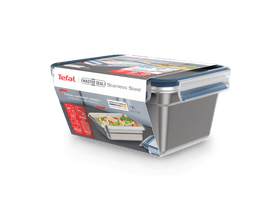 Tefal Masterseal Stainless Steel N1150610 Pravokutna kutija za pohranu hrane, 2 L Tefal Masterseal Stainless Steel N1150610 Pravokutna kutija za pohranu hrane, 2 L