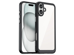 Gigapack Apple iPhone 16 Plus Szilikon tok, átlátszó/fekete (160123) Gigapack Apple iPhone 16 Plus Szilikon tok, átlátszó/fekete (160123)