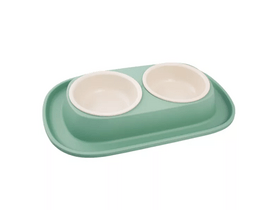 Hilton Double kutyatál gumi tartóban, 2x230 ml, zöld Hilton Double kutyatál gumi tartóban, 2x230 ml, zöld