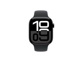 Apple Watch Series 10 GPS 46 mm kozmoszfekete alumíniumtok, fekete sportszíj, S/M (MWWP3QH/A) Apple Watch Series 10 GPS 46 mm kozmoszfekete alumíniumtok, fekete sportszíj, S/M (MWWP3QH/A)
