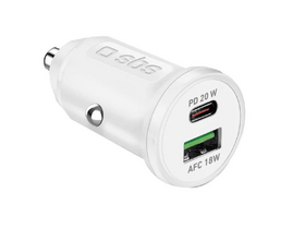 SBS PD 20W/AFC 18W auto punjač, bijeli (TECRPD20W) SBS PD 20W/AFC 18W auto punjač, bijeli (TECRPD20W)