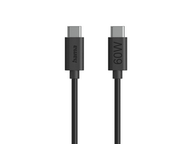 Hama USB Type-C 60W Adatkábel, 1.2 m (86446)