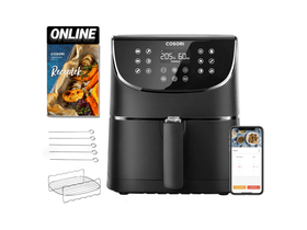 Smart Forrólevegős Sütő, Fekete, 5,5L Smart Forrólevegős Sütő, Fekete, 5,5L