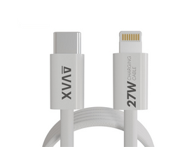 Avax CB611W Magnety 27W USB-C - Lightning gyorstöltő kábel, 1 m