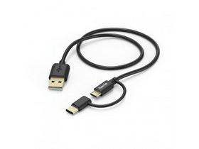 Hama 201533 2in1 Micro USB/USB Type-C adatkábel, 1 m Hama 201533 2in1 Micro USB/USB Type-C adatkábel, 1 m
