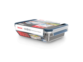 Tefal Masterseal Stainless Steel N1150510 Négyszögletű ételtároló doboz, 1,2 L