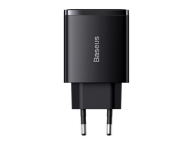 Baseus Compact hálózati gyorstöltő, 30W, fekete (CCXJ-E01)