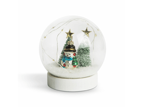 Karácsonyi LED hógömb hóember fenyőfa