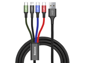 Baseus Rapid 4-in-1 USB kábel, 1.2m, fekete (CA1T4-B01) Baseus Rapid 4-in-1 USB kábel, 1.2m, fekete (CA1T4-B01)