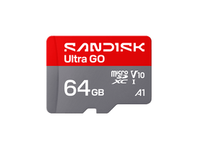 SanDisk Ultra Go MicroSDXC kártya, 64GB (SDSQUGN-064G-GN6MN)