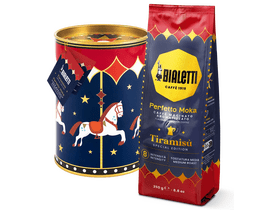 Bialetti Perfetto Moka Tiramisu ízű őrölt kávé karácsonyi fémdobozban Bialetti Perfetto Moka Tiramisu ízű őrölt kávé karácsonyi fémdobozban