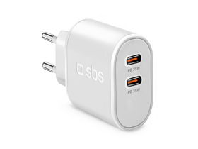 SBS 35W Power Delivery 2x USB-C Hálózati töltő, fehér (TETR2CPD35W) SBS 35W Power Delivery 2x USB-C Hálózati töltő, fehér (TETR2CPD35W)