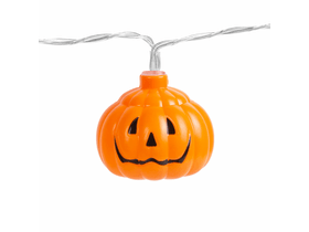 Halloween LED-es fényfüzér tök