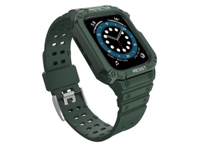 Gigapack Apple Watch Series Szilikon pótszíj+keret, sötétzöld (141565) Gigapack Apple Watch Series Szilikon pótszíj+keret, sötétzöld (141565)