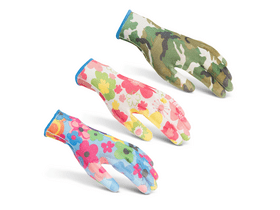 Garden of Eden 11517M Rukavice s vrtnim uzorkom, neklizajuće - M Garden of Eden 11517M Rukavice s vrtnim uzorkom, neklizajuće - M