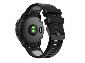 Gigapack Garmin Epix/Fenix 22mm Szilikon Pótszíj, fekete/szürke (149192)