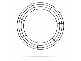 Kreatív koszorúalap fém 35 cm