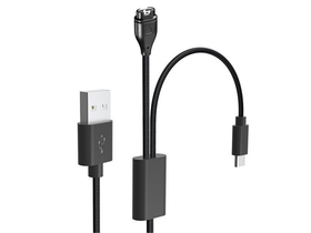 Töltőkábel 2in1 USB-Garmin/Type-C